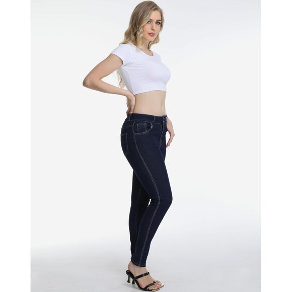 Women’s High Waisted Skinny Jeans Stretch Denim Flattering Fit Stylish - Picture 8 of 8